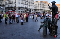 Živé sochy na Puerta del Sol