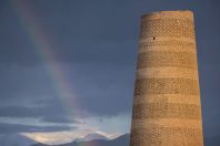 Burana with rainbow