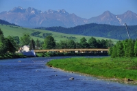 Dunajec v pozadí Belianky a Vysoké Tatry