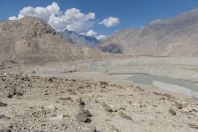 The confluence of the Indus and Gilgit rivers