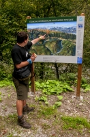 Zdeněk at the map of Breginje vicinity